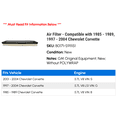 thumbnail image 2 of Air Filter - Compatible with 1985 - 1989, 1997 - 2004 Chevy Corvette 1986 1987 1988 1998 1999 2000 2001 2002 2003, 2 of 2