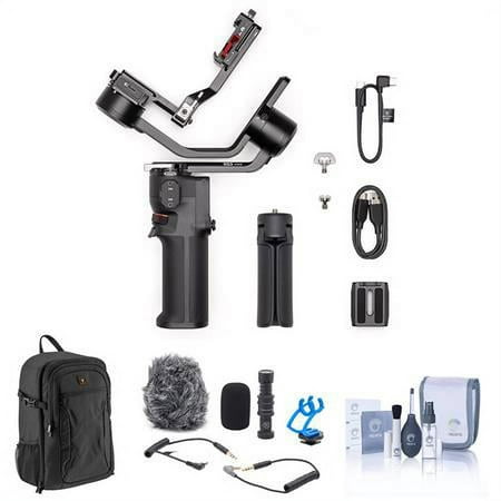 Image of RS 3 Mini 3-Axis Handheld Gimbal Stabilizer Bundle with Backpack Shotgun Microphone Cleaning Kit