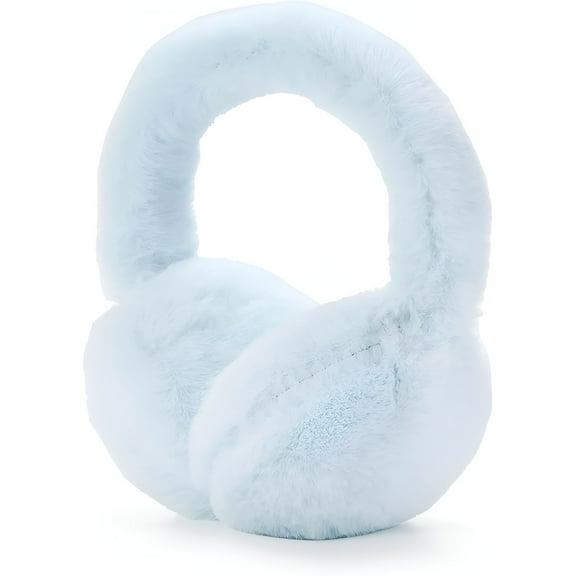 TELOLY Foldable Ear Muffs for Women, Faux Fur Adjustable Earmuffs for Winter