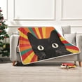 thumbnail image 7 of Yayeee Throw Blanket for Couch Soft Warm 50" x 60" Sofa Chair Bed Decoration, Black Cat, 7 of 7
