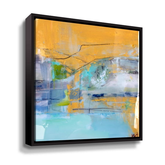 Artwall Mint Lake, Gallery Wrapped Floater-framed Canvas by Kym De Los Reyes