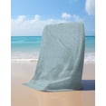 thumbnail image 4 of Vintage Haze Blue Beach Towels Oversized Super Absorbent,Farmhouse Retro Solid Color Linen Texture Lightweight Bath Towel Quick Dry Sets For Bathroom/Pool/Rv Camping/Beach Play/Gym Room 35"x70", 4 of 8