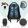 thumbnail image 4 of Yuyamidu Blue Axolotl Backpack for Girls Boys Lightweight Junior High School Bags Large Capacity Casual Daypack Travel Organizer Shoulder Bags,17 Inch, 4 of 7