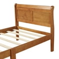 thumbnail image 4 of Holaki Wood Twin Size Bed with Headboard & Footboard for Kids, Oak, 4 of 7