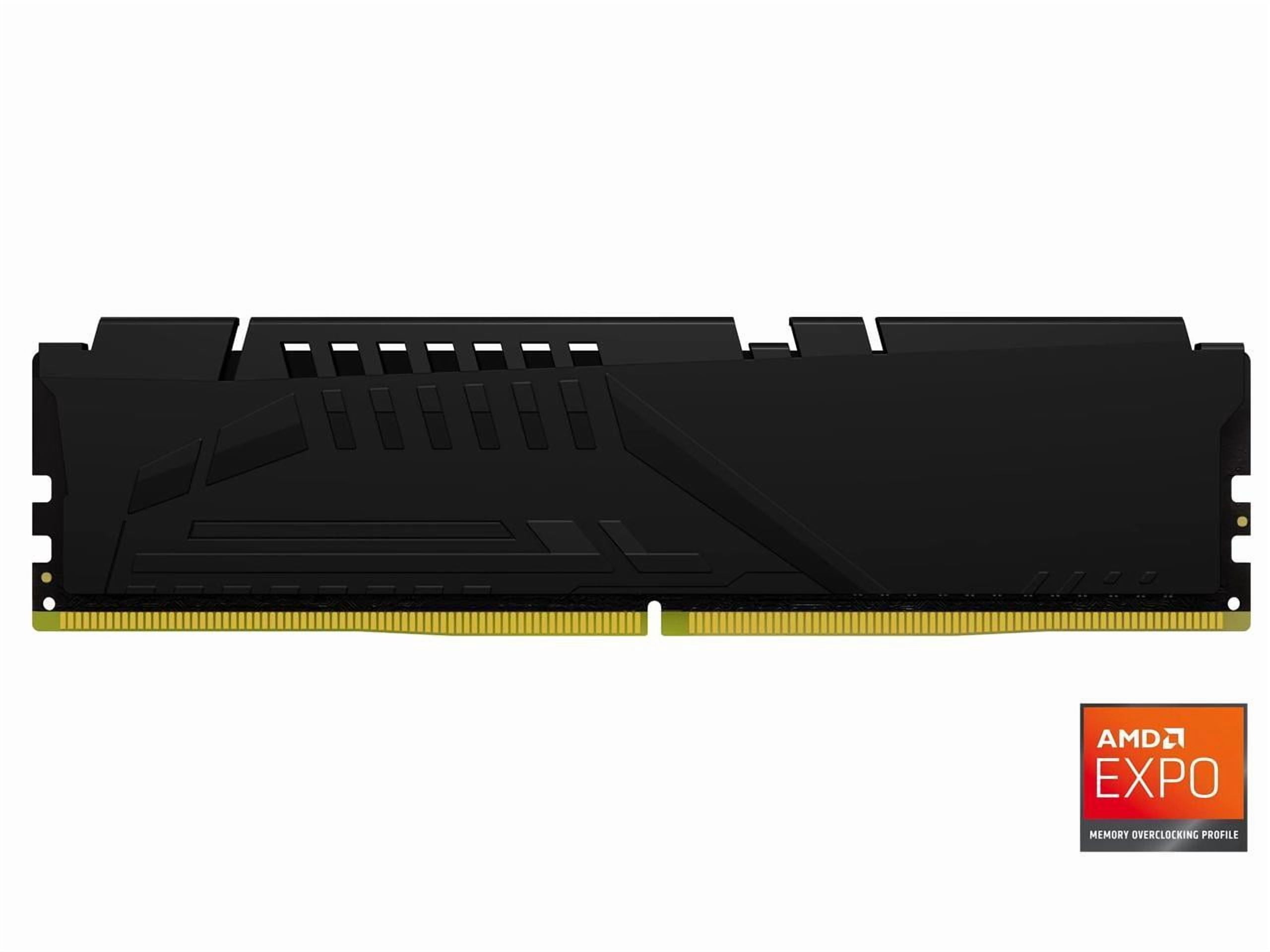 Kingston FURY Beast RAM Module - 64 GB (2 x 32GB) - DDR5-6000/PC5-48000 DDR5 SDRAM - 6000 MHz Single-rank Memory - CL36 - 1.35 V - On-die ECC - 288-pin - DIMM - Lifetime Warranty