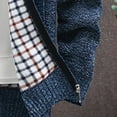 thumbnail image 5 of Striped Color Block Sweater Men Zip Up Cardigan Sweater Plus Size Long Sleeve Knit Cardigan Slim Fit Knit Sweater Jackets Coat Outwear, 5 of 5