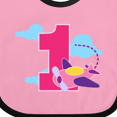 thumbnail image 4 of Inktastic 1st Birthday Pilot Airplane Girls Baby Bib, 4 of 4