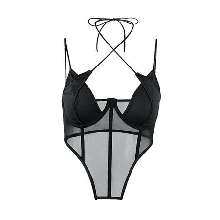 

Kakina CMSX Sexy Women Lingerie Clearance Ladies Fashion Sexy Cute Lingerie Hollow Sexy Vest Mesh See-through Girdle Suspender Corset