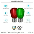 thumbnail image 2 of Luxrite 12-Pack S14 Christmas LED Red and Green Light Bulbs, 0.5W, Outdoor String Lights, UL, E26, Indoor Outdoor, Party, Holiday, 2 of 7