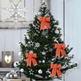 thumbnail image 3 of Christmas Decorations Linen Christmas Bows Christmas Tree Decorations Bows Wreaths CHRISTMAS BOWS New Years Sign for Front Door New Year Lights Door Welcome Sign for Front Door outside Candy Wreath, 3 of 3