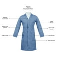 thumbnail image 4 of Panda Uniform by HeedFit Unisex 40" Medical Lab Coat – 10XL Ceil Blue, 4 of 4