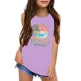 thumbnail image 2 of Rhuody Hauts de Printemps pour Filles Hauts d'Été Sans Manches Imprimés Graphiques T-Shirts à Col Rond pour Tout-Petits et Enfants Tenue Mode Violet 2-3 Ans, 2 of 4