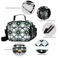 thumbnail image 3 of FORMRS Student Insulated Lunch Bag with Shoulder Strap Reusable Cooler Box for School, Gold Geometric Pattern, 3 of 9
