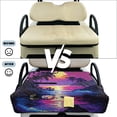thumbnail image 5 of SEANATIVE Golf Cart Seat Covers Towel Blanket with 4 Pockets, Easy Install, UV Resistant Club Car Seat Covers Fits EZGO Yamaha 2-Person Carts, Beach Palm Tree Sunset Violet, 5 of 7