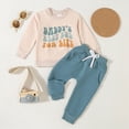 thumbnail image 2 of NOLDARES Baby Boy Toddler Fall Clothes Print Long Sleeve Pullover Tops + Pant Sets Toddler Winter Outfits 2-Piece Clothing Set(Beige,18-24 M), 2 of 9