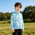 thumbnail image 3 of LRen Boys Rash Guard Hoodie UPF 50+ Long Sleeve Swim Shirt Kids Sun Protection Fishing Shirt Toddler to Youth Summer Beach Outdoor Tops, 3 of 6