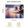 thumbnail image 3 of Orinice Tropical Sunset (Palm Trees Over Water) Art Poster Print   20x16in, 3 of 6