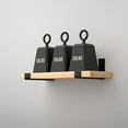 thumbnail image 3 of Paquete de 4 soportes para estante de pared de 10" (para tablero de 7"), hierro negro resistente, flotante para chimenea, cocina y baño, 3 of 5