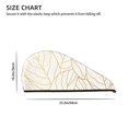 thumbnail image 2 of Xecao Elegant Gold Leaf Pattern Print Hair Towel, Hair Turbans for Wet Hair, Drying Hair Wrap for Curly Hair Women,Coral Velvet Dry Hair Cap,Dry Hair Hat, 2 of 6