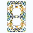 thumbnail image 2 of Metal Light Switch Plate Cover Elegant Orange Kiwi Lemon Tile Pattern TIL007, 2 of 13