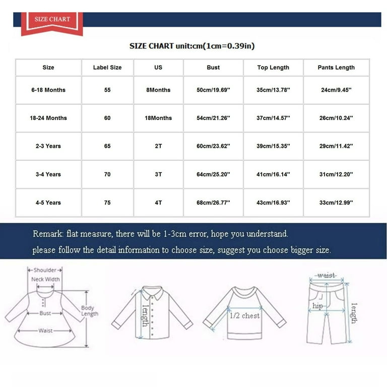 Boys clothes deals sizes