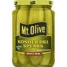 Mt. Olive Kosher Dill Pickle Spears, 24 fl oz Jar pack of 2
