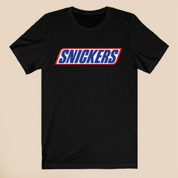 Snickers Chocolate Bar Men's Black T-Shirt Size S-5XL