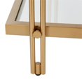thumbnail image 3 of Henn&Hart 20" Brass Metal/Glass Side Table, 3 of 9