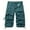 Blue, variant on Men's Capri Pants Casual Baggy Multi Pockets Below Knee Shorts Lightweight Zipper Button Outdoors Joggers 3/4 Cargo Pants
