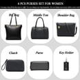 thumbnail image 2 of Set de bolso y bolso 2E-Youth Designer para mujer (negro), 2 of 7
