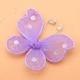 thumbnail image 3 of 100 mariposas de lentejuelas de hilo de malla transparente, mariposa morada, nailon, delicadas piedras preciosas, decoración de prendas, suministros para fiestas, bodas, tema de mariposas (púrpura), 3 of 5