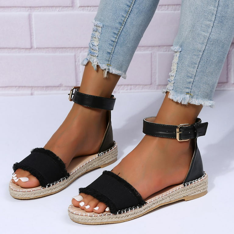  LizFoYa Womens Peep Toe Summer Sandal Wedge Heels Girls  Crisscrossed Daily Trendy Leather Heeled Sandals Brown2 6