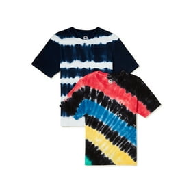 Wonder Nation Boys' Tie-Dye T-Shirt, 2-Pack, Sizes 4-18 & Husky