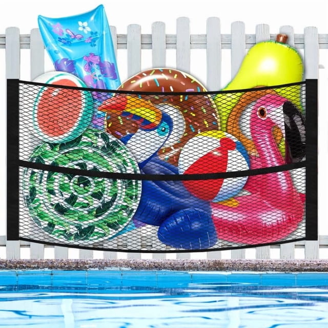 Red de almacenamiento flotante para juguetes de piscina DECOHS, extra grande, 180 x 120 cm