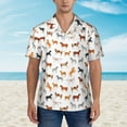 thumbnail image 2 of Fuzoiu Horses Print Hawaiian Shirt for Men, Summer Beach Casual Short Sleeve Button Down Shirts, Men’s Beach Summer Shirts with Pocket,XX-Large, 2 of 7