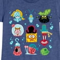 thumbnail image 3 of The Spongebob Movie: Search For Squarepants - Grid - Youth Girls Short Sleeve T-Shirt, 3 of 6