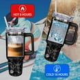 thumbnail image 3 of Gothic 40 oz Tumbler with Handle and Straw, Double Wall Vacuum Insulated Stainless Steel Tumbler with straw, 100% Leak-proof Water Bottle, Travel Mug Coffee Cup, Gift for men and Women, 3 of 6