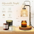 thumbnail image 2 of Candle Warmer Lamp with Timer, Dimmable Adjustable Height Candle Lamp, Birthday Gifts for Women Mom Sister Friends, House Warming Gifts New Home Decor, Candle Lamp Warmer with 2 Bulbs - Gold, 2 of 5