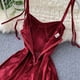thumbnail image 4 of Mini vestido de fiesta para mujer, vestido francés Retro, Negro, Rojo, terciopelo con tirantes, cintura Sexy, vestidos cortos para mujer, HH193, 4 of 4