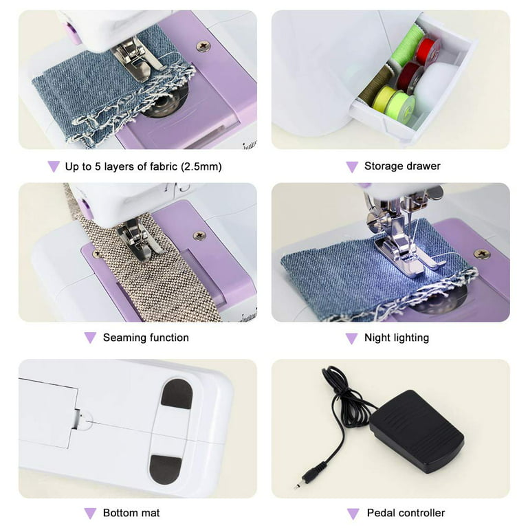 Dropship 111 PCS Sewing Machine Kit Household Electric Small Crafting  Mending Sewing Machines With LED Light Mini Portable Sewing Machine For Kids  Beginner Household Travel to Sell Online at a Lower Price