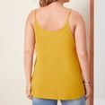 thumbnail image 6 of Scyoekwg Women's Spaghetti Strap Tank Top Solid Color Summer Loose Basic Sling Sleeveless Tank Tops Camisole Crewneck Casual Blouses (Yellow,XXL), 6 of 8