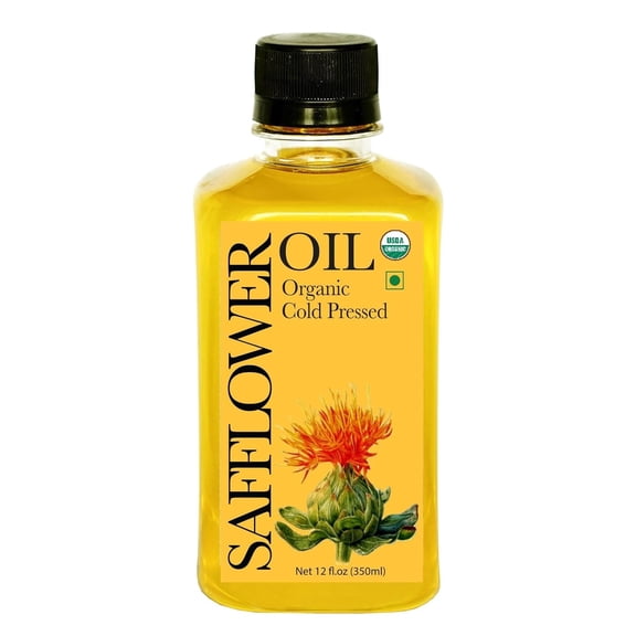 Daana Safflower Oil: Certified USDA Organic, Extra Virgin, Cold Pressed, High Oleic (12 oz)