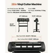 VEVOR Vinyl Cutter Machine, 28 inch Max Feed Width, Dual Blades, Adjustable Force and Speed, LED Display, Vinyl Plotter Cutter Printer Bundle with Sticker Sheets, Transfer Film, Signmaster Software