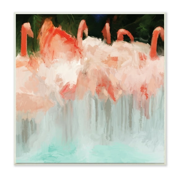 Stupell Industries Abstract Flamingo Group Contemporary Pink Birds,12 x 12,Designed by Dan Meneely