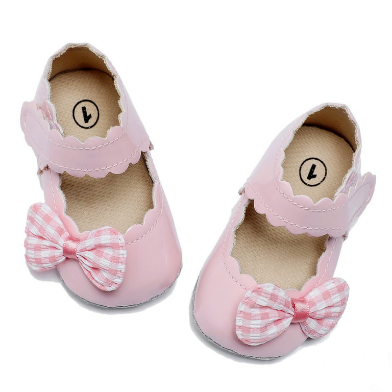 JDEFEG Kids Slip On Shoes Baby Solid Girls Soft Dance Shoes Student Single  Princess Kid Children Bowknot Baby Shoes Baby Shoes Size 5 Pink 31 
