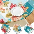 thumbnail image 4 of Pioneer Flower Floral Print Pattern Round Fitted Tablecloth with Elastic Edge,Dining Table Cover Waterproof,Outdoor Round Tablecloth for Camping,Dining,Indoor and Outdoor, 4 of 7
