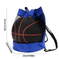 thumbnail image 3 of Lksixu Single Basketball Bag, Drawstring Mesh Backpack with Adjustable Shoulder Strap, Heavy Duty Sport Ball Holder Training Equipment Storage Bag for Carrying Soccer Volleyball Baseball Football, 3 of 9