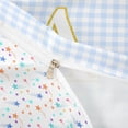 thumbnail image 4 of jejeloiu Blue Plaid Theme Monogram A Duvet Cover Set For Kids,Gold Glitter Print Bedding Full For Girls,Colorful Stars Reversible,3pcs(No Comforter), 4 of 6