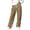 Womens sweatpants Khaki, variant on Guieoi Sweatpants for Women Athletic Trendy Striped Patchwork Loose-Fit Pants Straight-Leg Brown XL