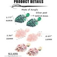 thumbnail image 3 of EASTIN 3 Pcs Palm Leaf Acrylic Earrings for Women Drop Dangle Statement Earrings Bohemian Resin Jewelry, 3 of 7